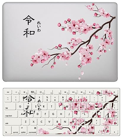 Estuche Dura para Macbook Pro 13 Pulgadas A1278 2012 2011 2010 2009 2008 Versión con CD-ROM, Funda Protettiva Delgada in Plastica & Cubierta de Teclado, Flor de melocotón