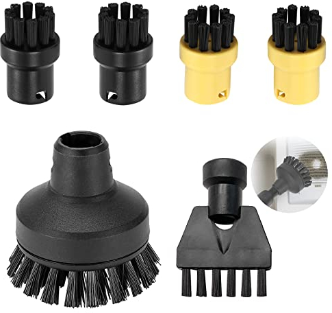 Rundbürstenset für Kärcher, Molbory 6 Stück Rundbürste Bürste für Kärcher Dampfreiniger Zubehör SC1 SC2 SC3 SC4 SC5 SC7 Fugenbürstenset, Kärcher Rundbürstenset für Kärcher Dampfreiniger