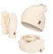 HEYO Damen Wintermütze Schlauchschal Handschuhe Set Winter Gestrickte Warme Mütze mit Schal und Winterhandschuhen | HZ0003 (Beige)
