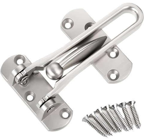Bestgle 2Pcs Door Lock with Swing Bar for Front Door Restrictors, Security Gate Latches Door Chain Lock, Safety Childproof Reinforcement Door Stopper