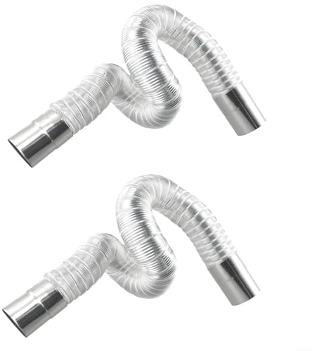 per Tubo per stufa a legna, tubo a gomito per canna fumaria, raggio di allungamento 0,65-1,5 metri, per tubi interni dello scaldabagno, camini a legna da esterno, in acciaio inossidabile
