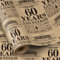 RUSPEPA Geburtstags-Geschenkpapierrolle, Mini-Rolle, schwarz, 60 Jahre Design, Kraft-Geschenkpapier, ideal für Geburtstag, Party, Feiertage, 43,2cm x 5m, Geschenke zum 60. Geburtstag für Männer