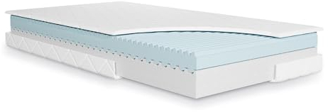Julius Zöllner Jugendmatratze Wave Junior – Hochwertige Juniormatratze, Atmungsaktiver Kaltschaumkern mit Wellenprofil, OEKO-TEX Standard 100, Made in Germany, Größe 120x200cm
