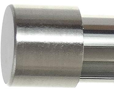 BASIT Endkappe für Gardinenstangen Ø 20mm Rohr I Endstück in Edelstahl Optik I 1 Stück Kappe I schlicht E30