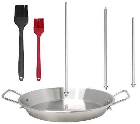 Shienfir Shawarma - Spiedini salvaspazio in acciaio inox 304 per forni, griglie, spiedini verticali con punte rimovibili, supporto per spiedo brasiliano B