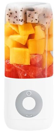 Exprimidor personal, Exprimidor de viaje - Licuadora portátil de playa de 500 ml,Vaso exprimidor compacto de espacio pequeño con USB, vaso exprimidor fácil de limpiar con seis cabezales para