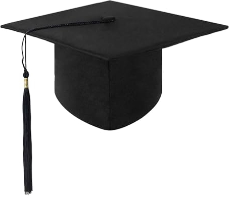 GSCLZ Doktorhut Abschlusshut for Erwachsene, Schwarze akademische Bachelor-Mütze mit Quasten, Schule, Glückwunsch, Abschlussfeier, Partyzubehör Graduation Hat(Color:Bachelor Caps-A)