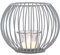 Marrakesch Skandinavische Deko Windlichter Metall Draht & Glas 15cm klein grau | Windlicht Teelichthalter Spectro als Gartendeko & Wohnzimmer Tisch Deko | Exquisite Kerzenständer für Teelichter