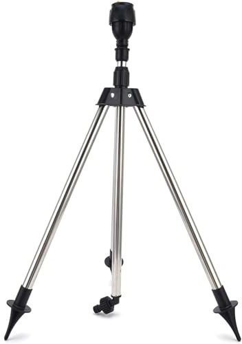 GFJEDTKY Trépied d'arrosage, arroseur tripode Rotatif, arroseur Circulaire Grandes Surfaces, arroseur d'irrigation Rotatif Automatique à 360 degrés, pour Les Grandes Surfaces,Noir