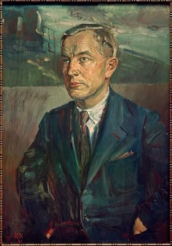 SYlale Klassische Malerei Leinwand Wandbild Wandkunst Malen Porträt von alf schultes von kurt Schwitters Kunstwerk Dekor für Bürodekoration 60x90cm