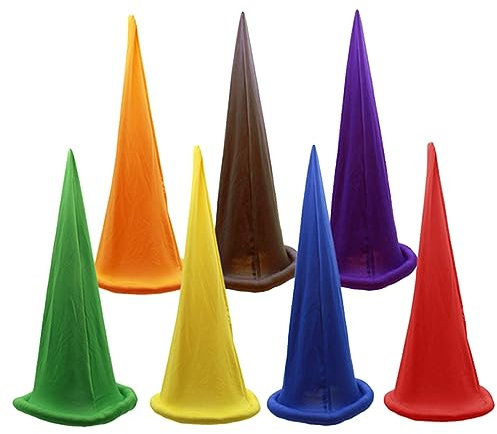 GARVALON 7pcs Christmas Dwarf Hats Soft Gnome Costume Hats for Halloween Parties and Cosplay Comfortable Non-fading and Reusable Holiday Accessories for Adults and Pets