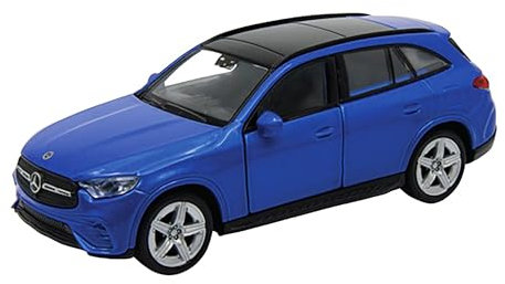 Mercedes-Benz GLC 12cm Modellauto aus Metall Modell Auto mit Rückzugmotor Spielzeugauto Welly 25 (Blau-Metallic)