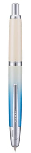 Jinhao 10 Press Fountain Pen with Box, Gradient Blue Retractable Extra Fine Nib with Ink Converter Limited Edition Set (Silver Clip)