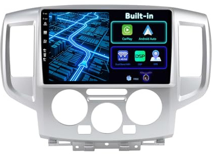 BXLIYER 9 Zoll Autoradio für Nissan NV200 (2014-2018) GPS Navigation - Wireless CarPlay Android Auto - Rückfahrkamera - Android 14 2 Din - DSP DAB Lenkradsteuerung 4G Bluetooth 5.0 Daul-Band WiFi