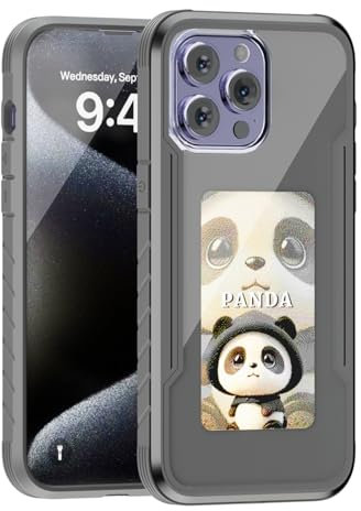 DIY Projection Screen Smartphone Case 4-Color Ink Screen Suitable for Apple iPhone13-16 Series, Personalized NFC Projection Screen AI E-Ink Cell Phone Protective Case (for iPhone 16) Gray