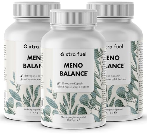 Capsule per la menopausa 540 pezzi - Formula naturale con 500 mg di igname selvatico, 340 mg di trifoglio rosso, 200 mg di estratto di valeriana, ferro, acido folico e vitamine del gruppo B
