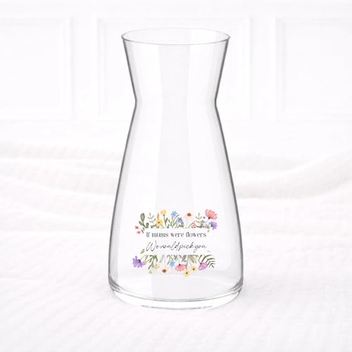 Personalised Vase for Mothers Day, Birthdays. Nanny's Little Flowers Vase, Custom Floral Names, Gift for Mum, Nanny, Grandma, Mothers day