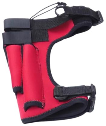 Yunmeryker Neoprene Diver's Leg Strap, Adjustable Leg Knife Holder, Strap Holder, Flexible Knife Wrapping Strap System for Sailing, Camping, Canoeing, And Bo, Red