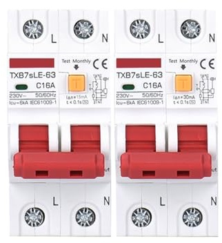 Disjoncteur différentiel RCBO RCCB AC Type 32A 40A 63A 80A Disjoncteur différentiel RCD 30mA Protection contre les fuites MCB 220V 16A 20A(63A)