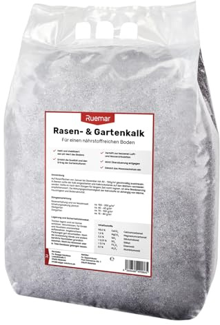 Ruemar Rasenkalk Gartenkalk Frühjahr & Herbst, 15 kg für 300-500m²