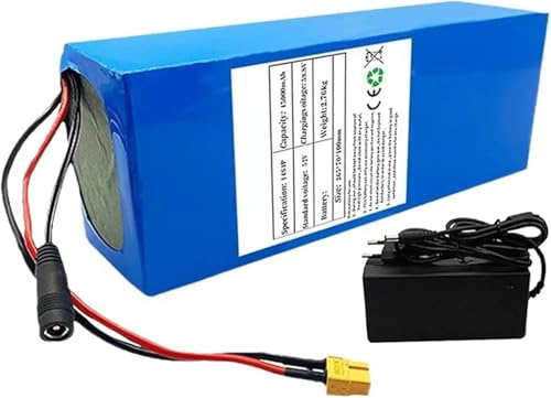 Batería de Iones Litio para Bicicleta eléctrica 52 V, 45 Ah con BMS y Cargador incorporados, Alto Rendimiento para Bicicletas eléctricas 200 a 2300 W, solución energía Larga duración
