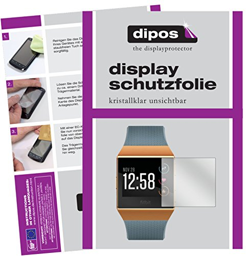 dipos I 6X Schutzfolie klar kompatibel mit Fitbit Ionic Folie Displayschutzfolie