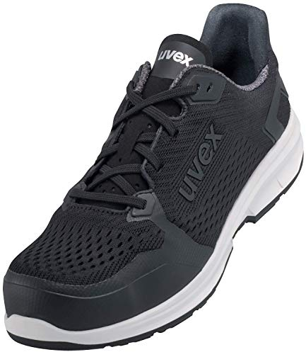 Uvex 1 Sport gelochter Halbschuh, Sicherheitsschuhe S1 SRC, Arbeitsschuhe für Damen & Herren, Schwarz, Größe 35