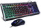 BAKTH Gaming Tastatur und Maus Set, Regenbogen LED Beleuchtung QWERTZ Deutsch Layout, Wasserdicht Beleuchtete Tastatur und Maus mit 4000 DPI für Pro PC Gamer