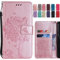 Ougger Cover per Huawei Mate 20 Lite Custodia, Portafoglio Pelle Magnetico Morbido Protettivo Silicone Flip Cover Borsa Custodie per Huawei Mate 20 Lite con Slot per Schede, Gatto e Albero (Rosa Oro)