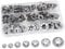 Paor 400 Stück Starlock-Unterlegscheiben aus Edelstahl 304 mit Innenzahnung, schnelle Geschwindigkeits-Sicherungsscheiben, Push-on-Speed-Clips, Befestigungs-Sortiment-Set M3/M4/M5/M6/M8/M10/M12
