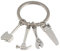Li-ly Porte-clés avec Marteau clé Tournevis Gadget Outils Sac à Dos Ornements Cadeau créatif pour Homme et Fille Argent 2 Durable et Pratique