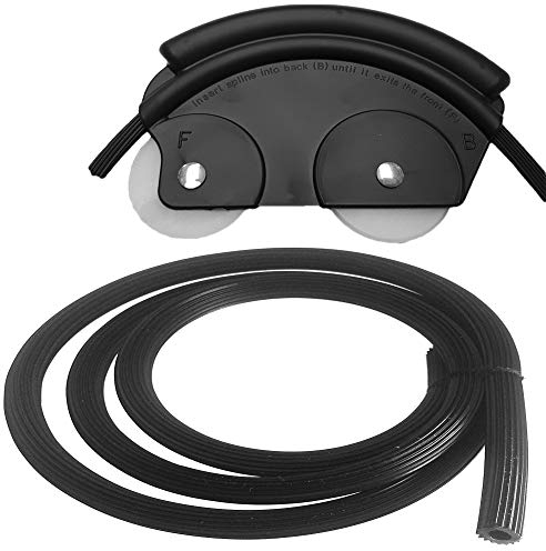 10 Meter Keder Gummi für Fliegengitter Fliegennetz Mückennetz Schwarz Ø 5,5mm mit Kederroller Maus