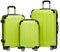 BEIBYE 2045 Zwillingsrollen 3tlg. Reisekoffer Koffer Kofferset Trolleys Hartschale in 14 Farben (Green)