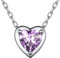 ChicSilver 925 Damenkette Birthstone Kette Juni Geburtstag Muttertagsgeschenk Zarten Schmuck für Braut und Brautjungfer