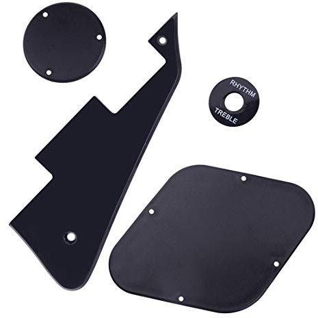 LETAOSK Black Guitar Pickguard Back Plate Set kompatibel mit LP Les Paul