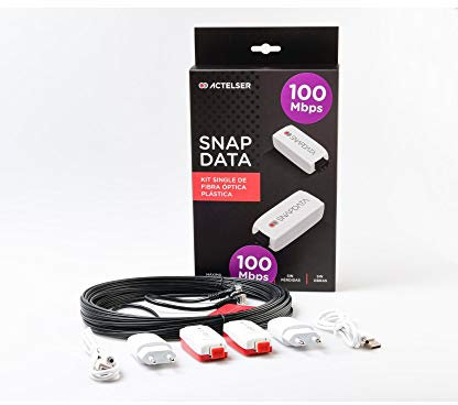 ACTELSER Kit Single 100 Mbps aus Kunststofffaseroptik (20 Meter)