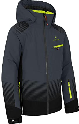 Bergson VEIKO | Kinder Skijacke - Premium Kinder-Skijacke (20.000 mm), Bielastisch für maximale Freiheit, Extra warm wattiert & wasserdicht, Höchste Atmungsaktivität (20.000 g), Mit Schneefang & Skip