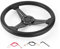 Volante Sportivo da Corsa da 14 Pollici / 350 Mm, Lega di Alluminio + Volante Antiscivolo in PU, Accessori di Modifica Universali, Adatto per la Maggior Parte dei Veicoli, da Corsa(Nero)