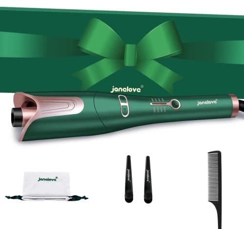Lockenstab Automatisch, Janelove Automatischer Lockenstab Große Locken für Lange Haare, Negativ-Ionen Lockenwickler mit 4 Temperaturen