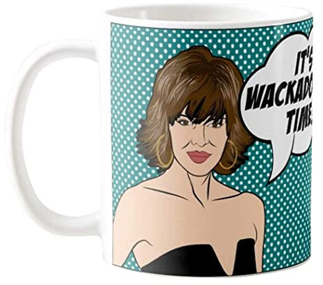 Fonhark - Real Housewives of Beverly Hills Lisa Rinna inspirierte Kaffeetasse, Reality TV Pop Culture, 325 ml Kaffeetasse, weiß