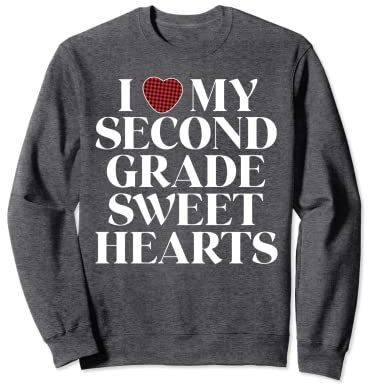 Ich liebe meine zweite Klasse Sweet Hearts 2. Valentines Lehrer Sweatshirt