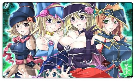 New Mlikemat Playmat Dark Magician Girl, TCG CCG OCG Sammelkartenspielmatte mit Zonen + Gratis Tasche (ZD014-05-A)