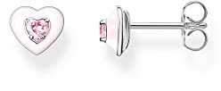 Thomas Sabo Damen Ohrstecker Herz in der Farbe Silber aus 925 Sterlingsilber mit Zirkonia, Größe: 7x8mm, H2247-644-1