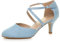 AJVANI mid high Heel Strappy Crossover Wedding Sandals Shoes Size 7 40