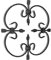 Gal Industrial Schmiedeeisen Ornament 25x25 cm Gitter für Tore Zäune Fenstergitter aus Stabeisen 10x5 mm