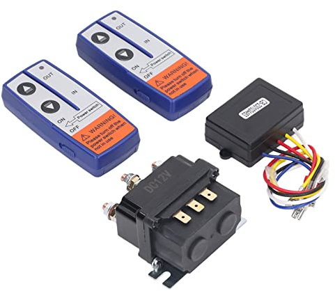 Relè per verricello 30 W, 12 V 250 A, bobina in ottone resistente ad alta efficienza, interruttore relè a avviamento rapido, con 2 controller per dispositivi industriali Apparecchi elettrici di d