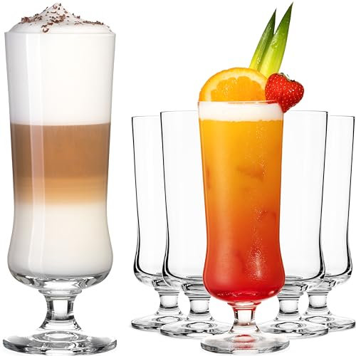 IMPERIAL glass Elegante Cocktailgläser aus Crystalline Glas 300ml Set 6-Teilig Longdrinkgläser Eiskaffeegläser Cocktails