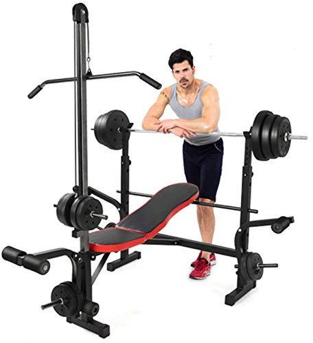 Hantelbank mit Ablage, verstellbare Hantelbank für Ganzkörpertraining und Heimgymnastikübungen, Fitnessgerätebank, Kraftgeräte ohne Langhantel