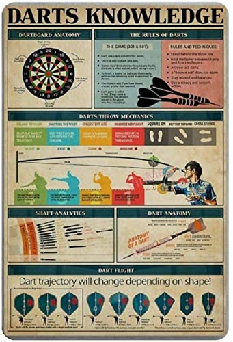 Sebary Darts Wissen, 30,5 x 20,3 cm, Vintage-Poster, Wanddekoration, Kunst, Geschenk, Retro-Bild, Metallschild, Grün