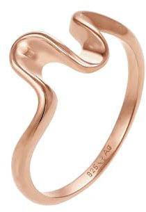 Elli Ring Damen Wellen Wave Strand Maritim Trend in 925 Sterling Silber